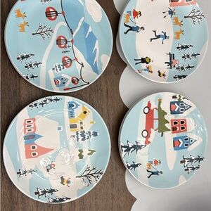 Winter Wonderland Ceramic Plate Set